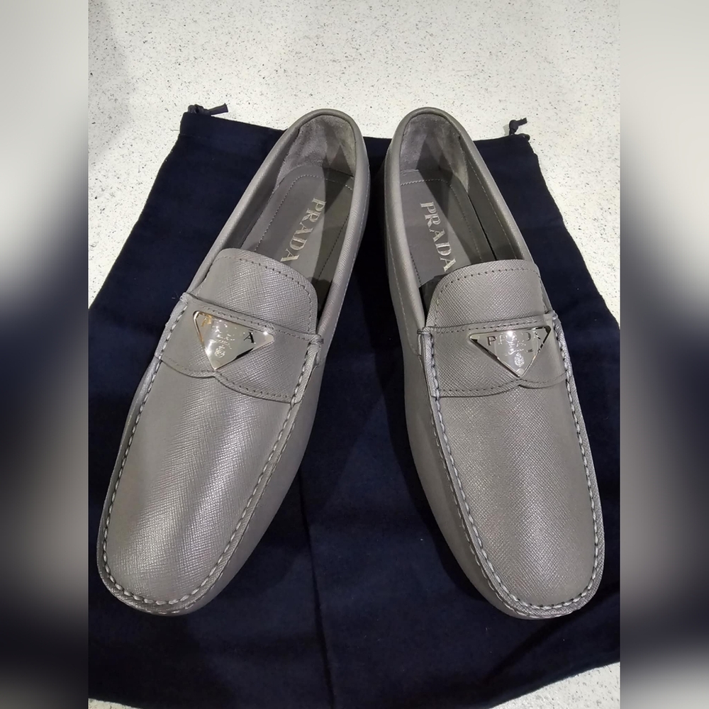 Prada Men's Saffiano Driving Loafers US9 Prada Size 8